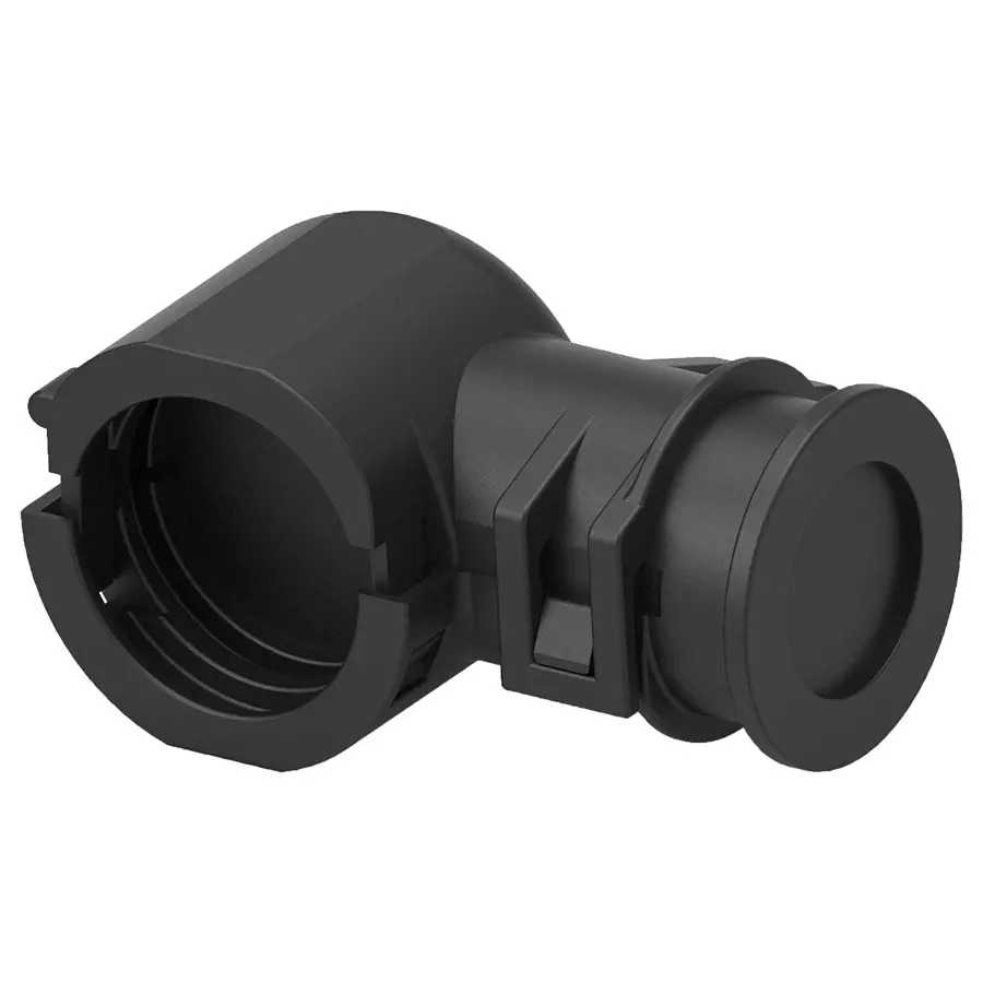 AMP - TE CONNECTIVITY BACKSHELL, 2POS 90 DEG, BLK, PA, 2363796-1