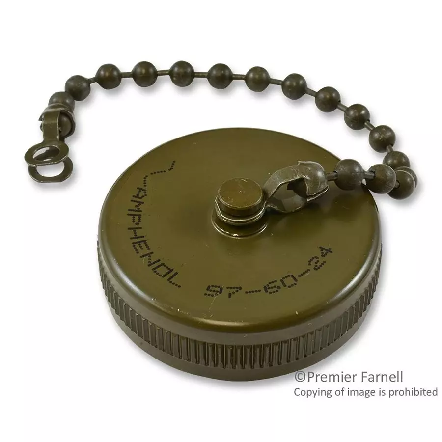 AMPHENOL INDUSTRIAL RECEPTACLE PROTECTION CAP, METAL, 9760-24.