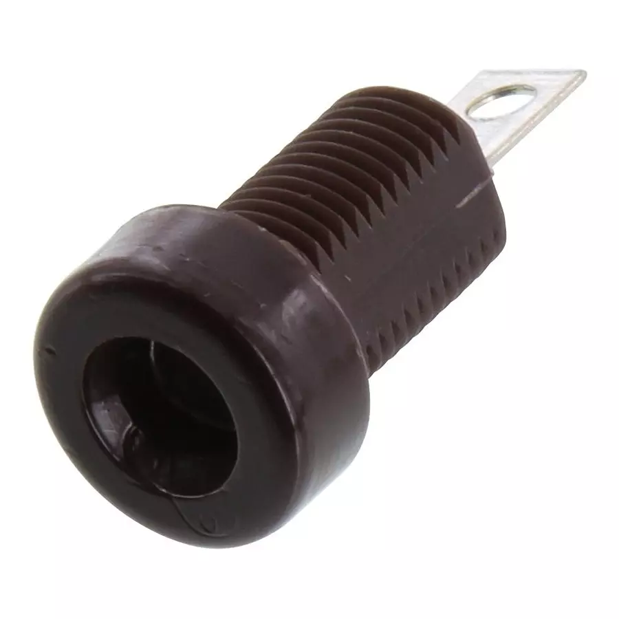 JOHNSON BANANA JACK, 15A, SOLDER, BROWN, 108-0908-001