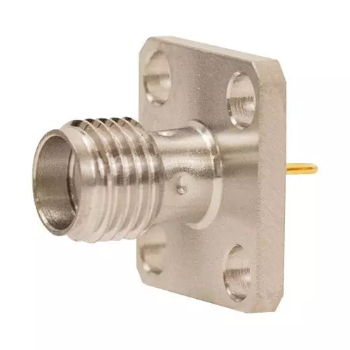 JOHNSON RF COAX CONN, SMA JACK, FLANGE, 50 OHM, 141-0701-641