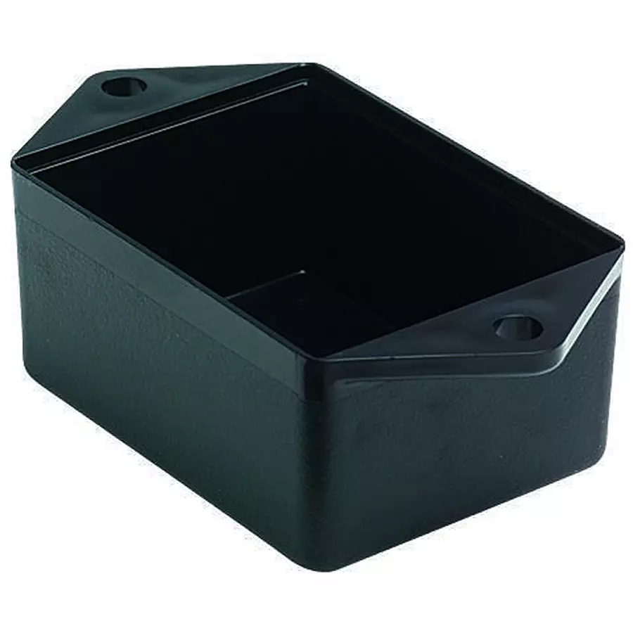 BUD ENCLOSURE, POTTING BOX, PLASTIC, BLACK, PB-1574-TF. (Pack of 10)