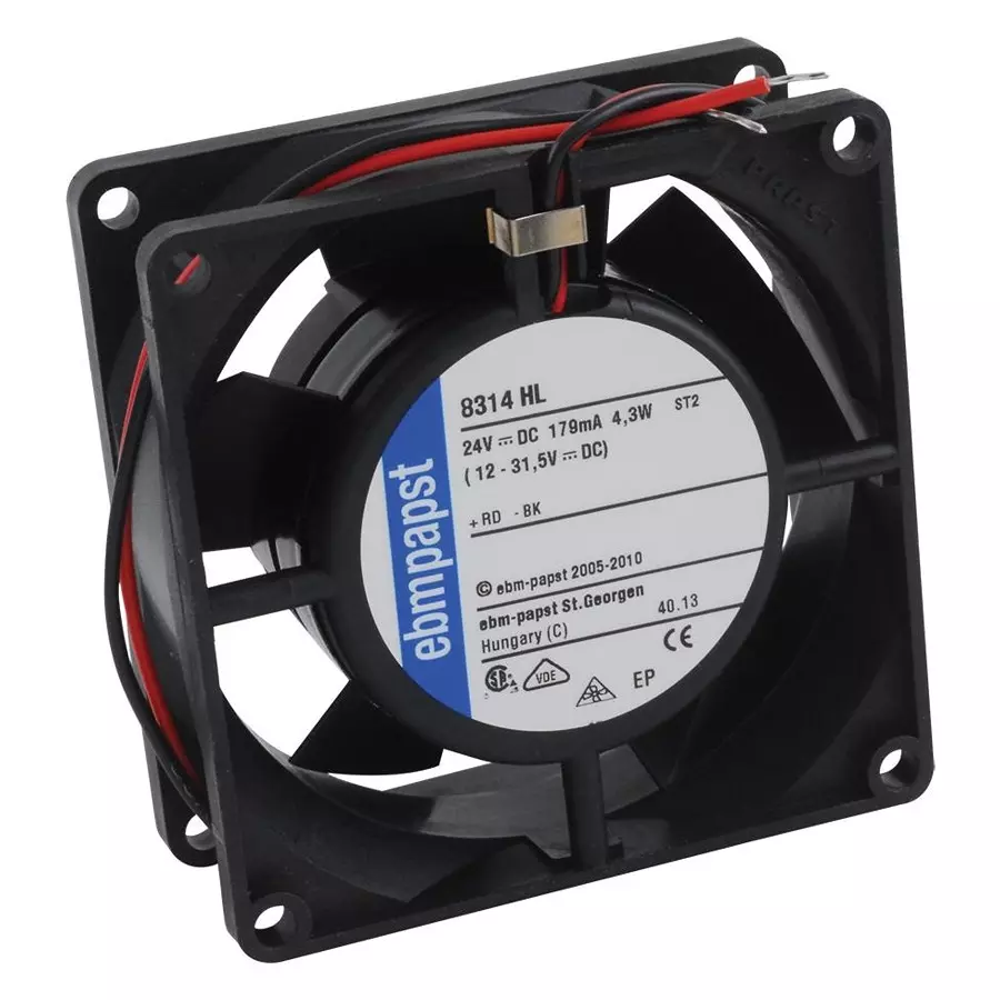 ebmpapst AXIAL FAN, 80MM, 24VDC, 8314HL.