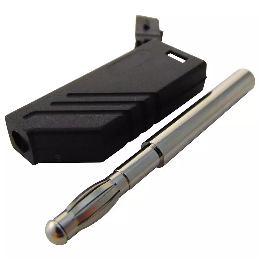 HIRSCHMANN TEST PLUG, 4MM, BLACK, LAS S G, 934100100