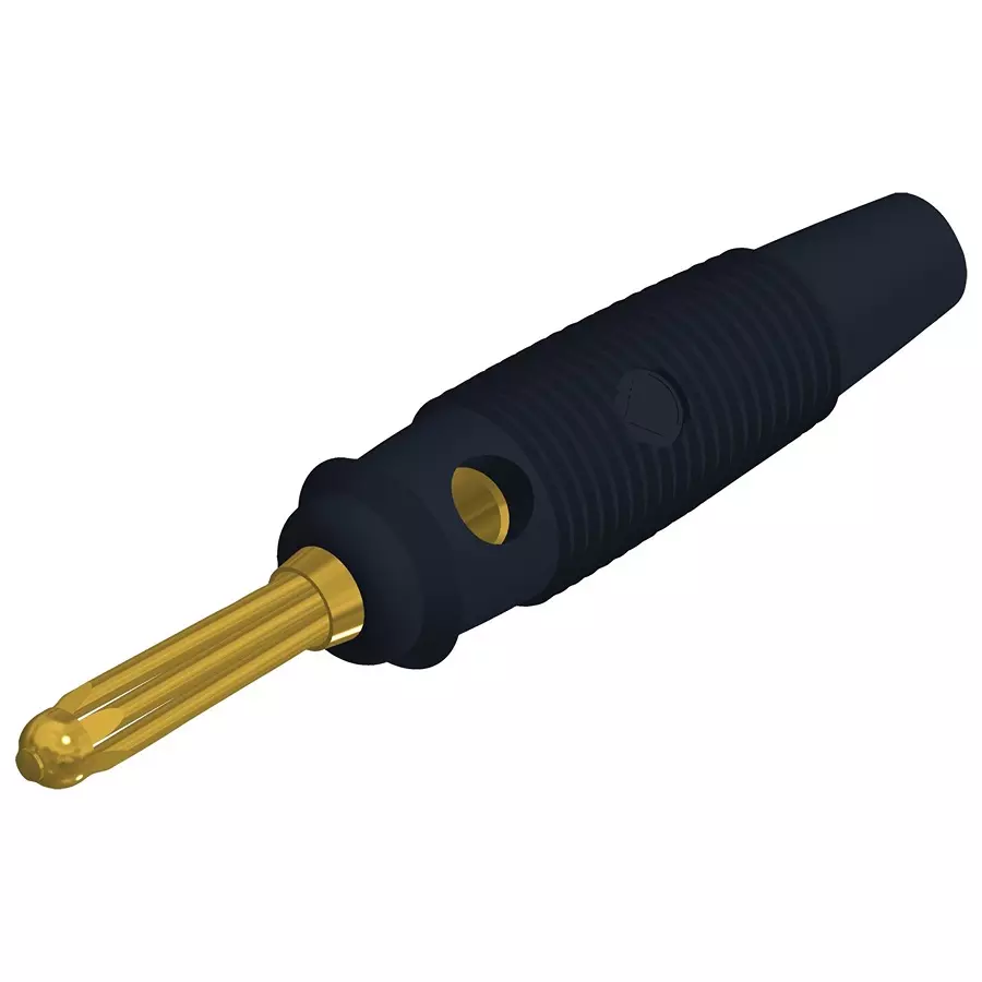 HIRSCHMANN CONN, BANANA, PLUG, 30A, SOLDER, BLK, 930727700 (Pack of 5)
