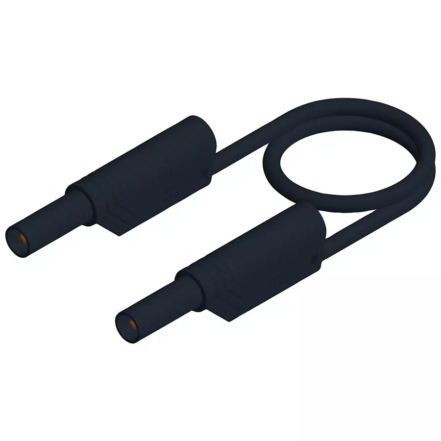 HIRSCHMANN TEST LEAD, 4MM BANANA PLUG, BLACK, 2M, 934169100