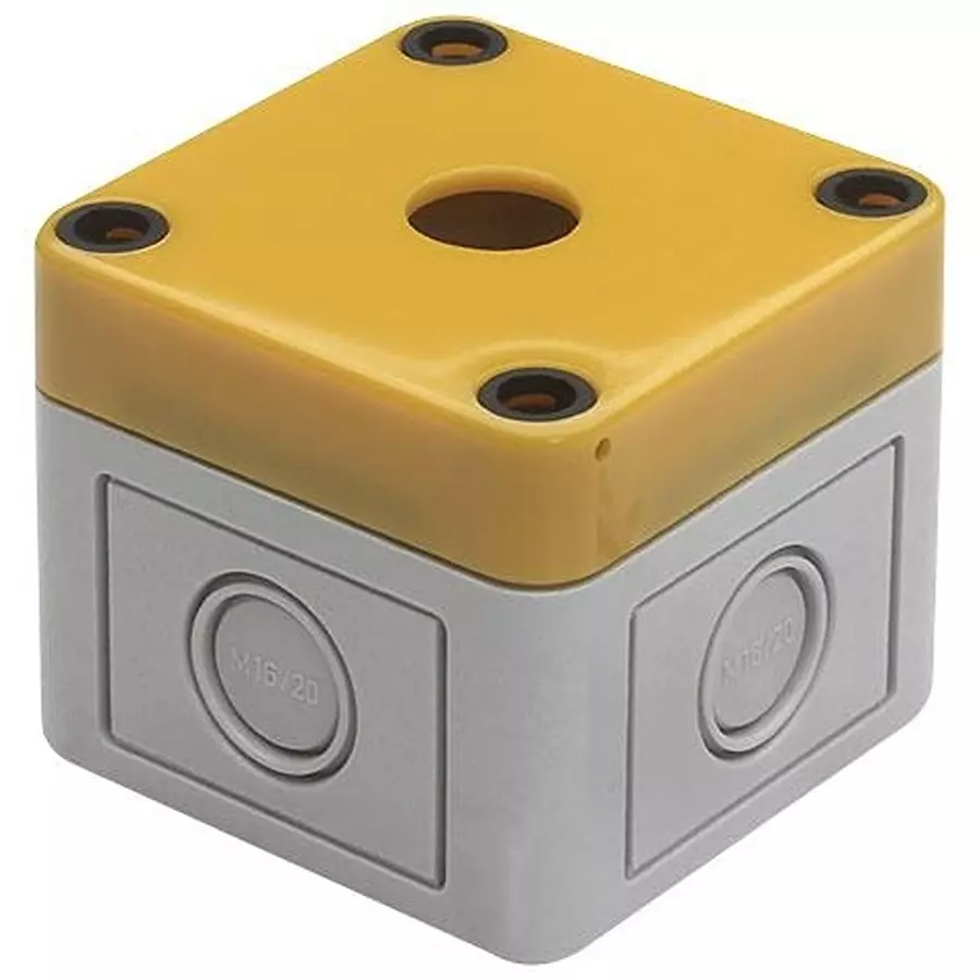 EAO EMERGENCY STOP ENCLOSURE, 16MM MTG HOLE, 61-9480.5.