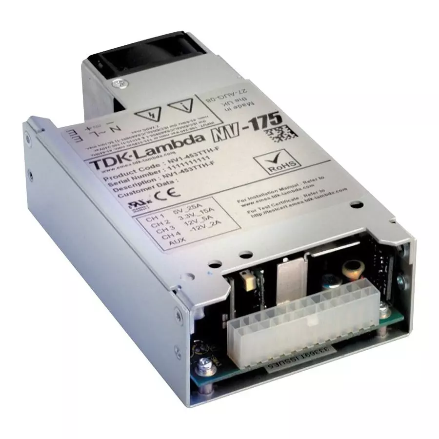 TDK-LAMBDA POWER SUPPLY, AC-DC, 4 O/P, 200W, NV1-4G5FFH-F