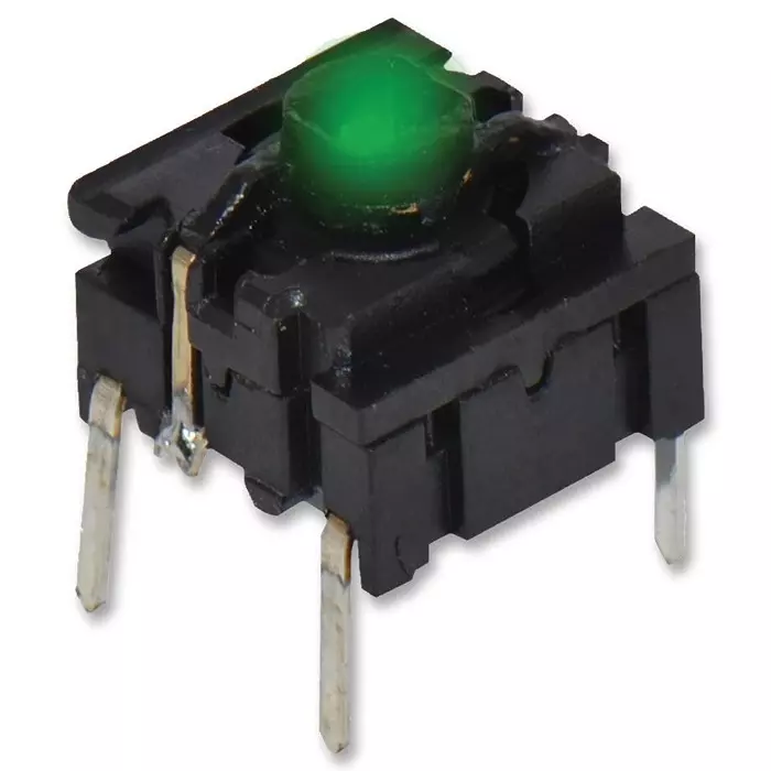 MULTIMEC Switch, Tht, Ip67, 3.5N, Green Led, 5GTH93522
