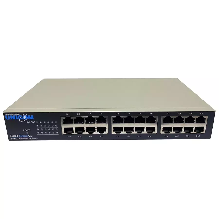 UNICOM Enet Sw, Rj45X24, Desktop/Rack, FEP-31024T-3