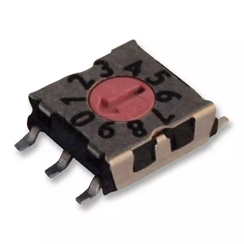HARTMANN CONCO Switch, Rotary, 10 Pos, Bcd, Smd, Arrow, P25SMT101