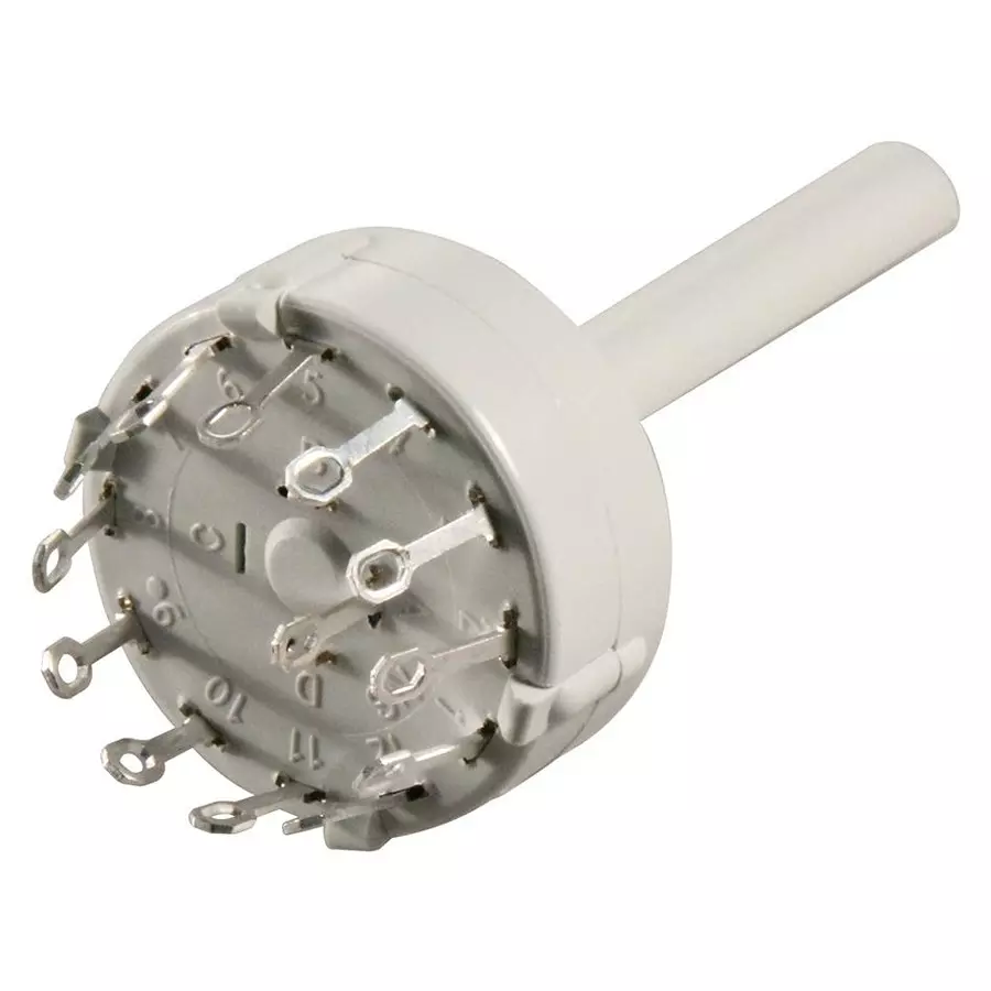 LORLIN Switch, 1Pole, 12 Pos, 0.15A, 125V, CK1024