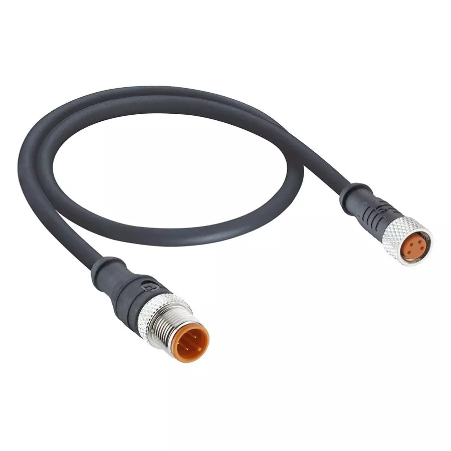 LUTRONIC Sensor Cord, 3P M12 Plug-M8 Rcpt, 23.6", 1210 0800 03 300 0,6M