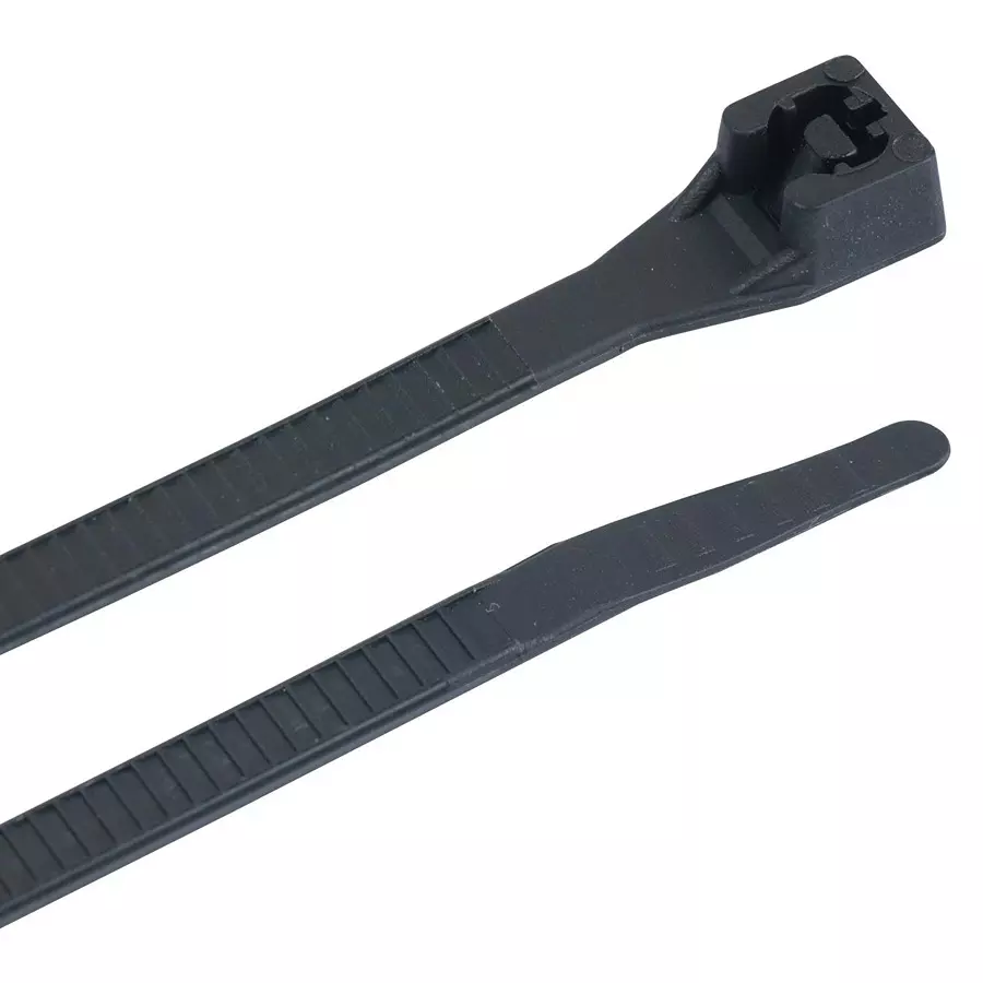 GARDNER BENDER Cable Tie, Dual Lock, 34.9Mm, 45Lb, Blk, 46-206UVB (Pack of 100)