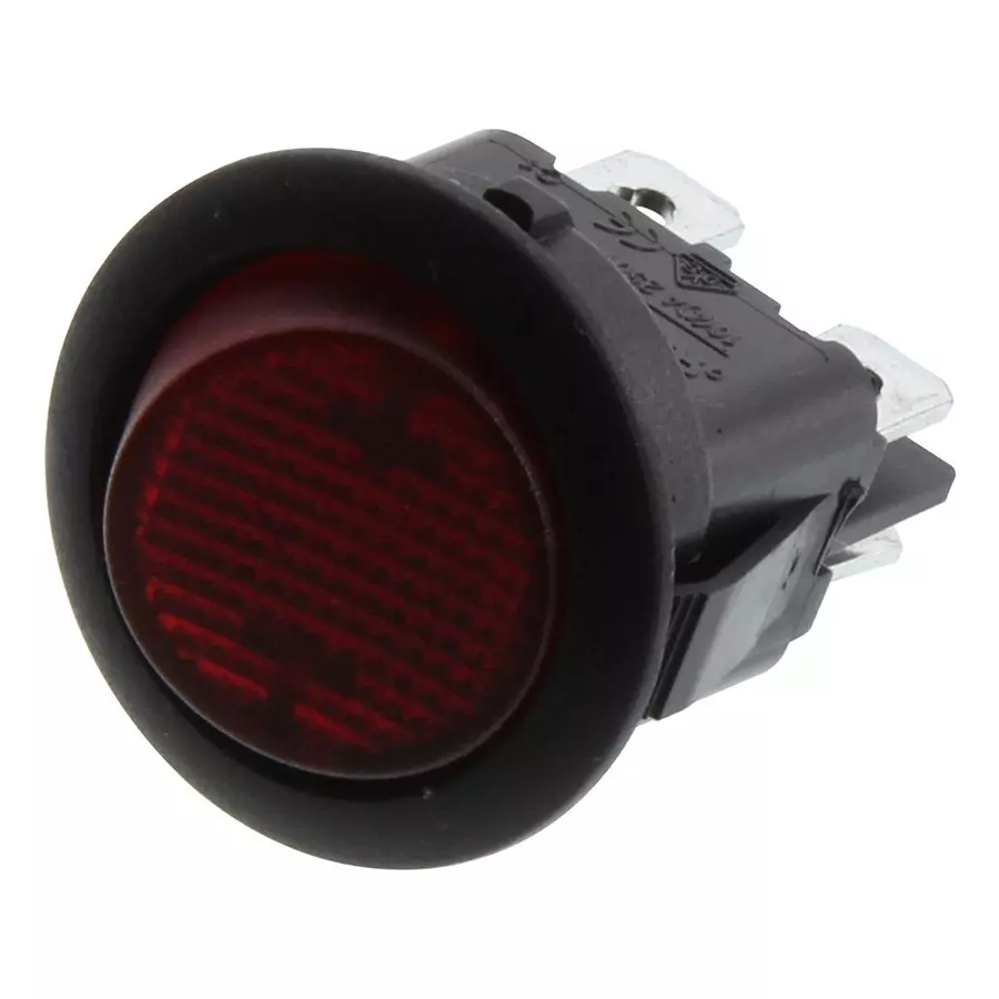 ZF Switch, Rocker, Dpst, 10A, 250V, Red, RRA32H3BBRLN