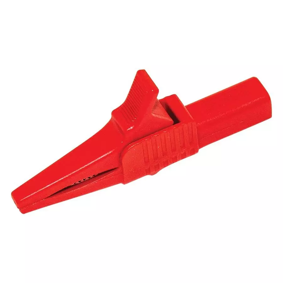 MUELLER ELECTRIC ALLIGATOR CLIP, STEEL, 30A, 19MM, RED, BU-65-2