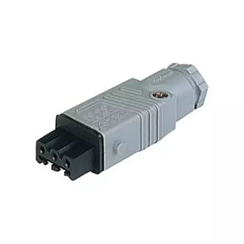 HIRSCHMANN RECTANGULAR CONN, RCPT, 3+PE, SCREW, STAK 3 GREY