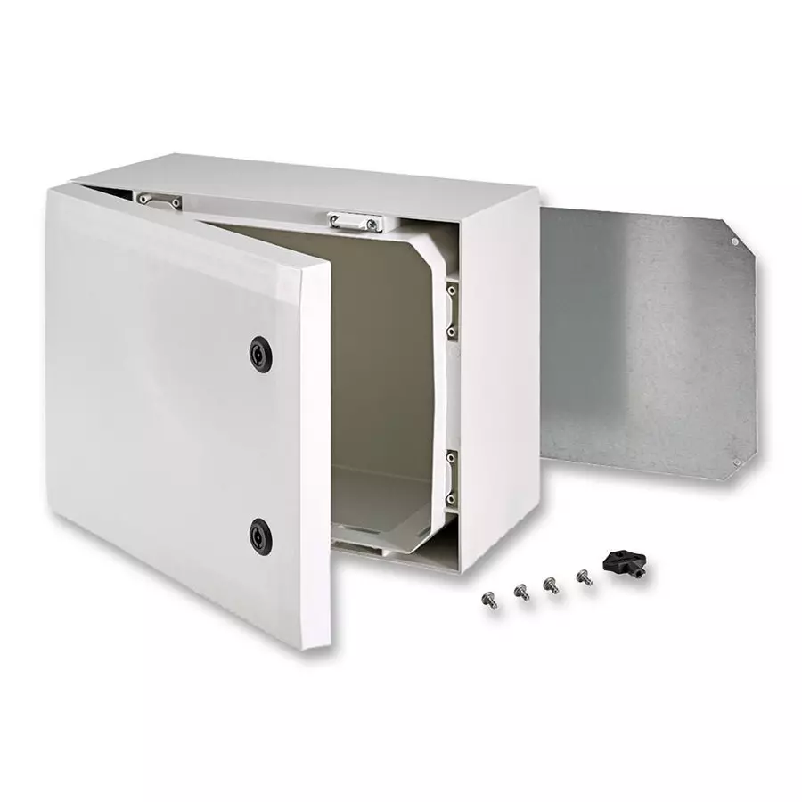 FIBOX ENCLOSURE, CABINET, POLYCARBONATE, GREY, ARCA 405021