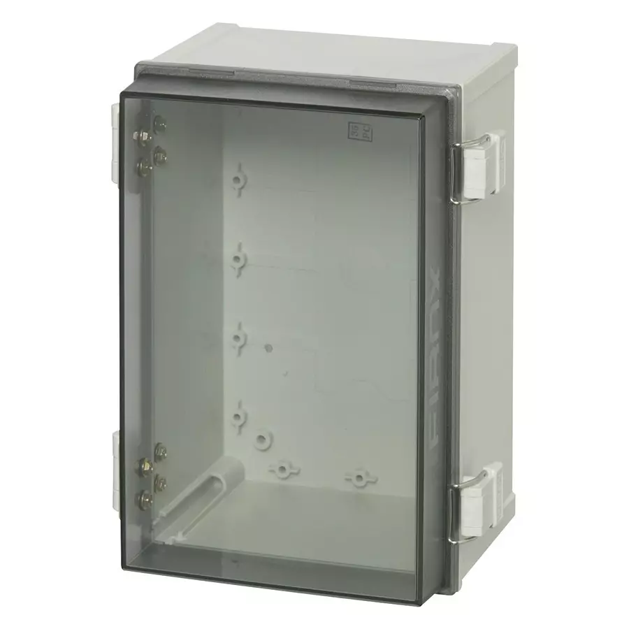 FIBOX WALL MNT ENCLOSURE, HINGED DOOR, PC, GRY, UL CAB PC 302018 T