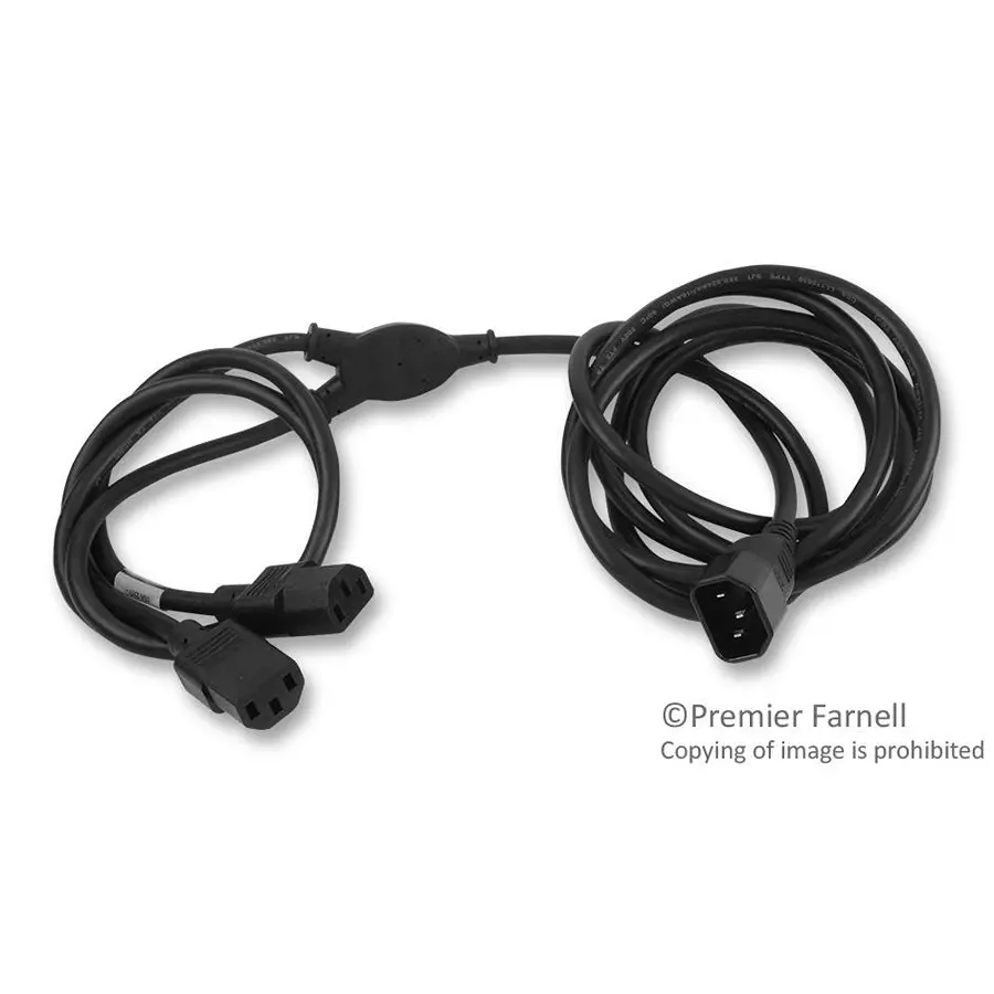 VOLEX POWER CORD IEC60320C-13/14, 10FT 10A BLACK, 17269A
