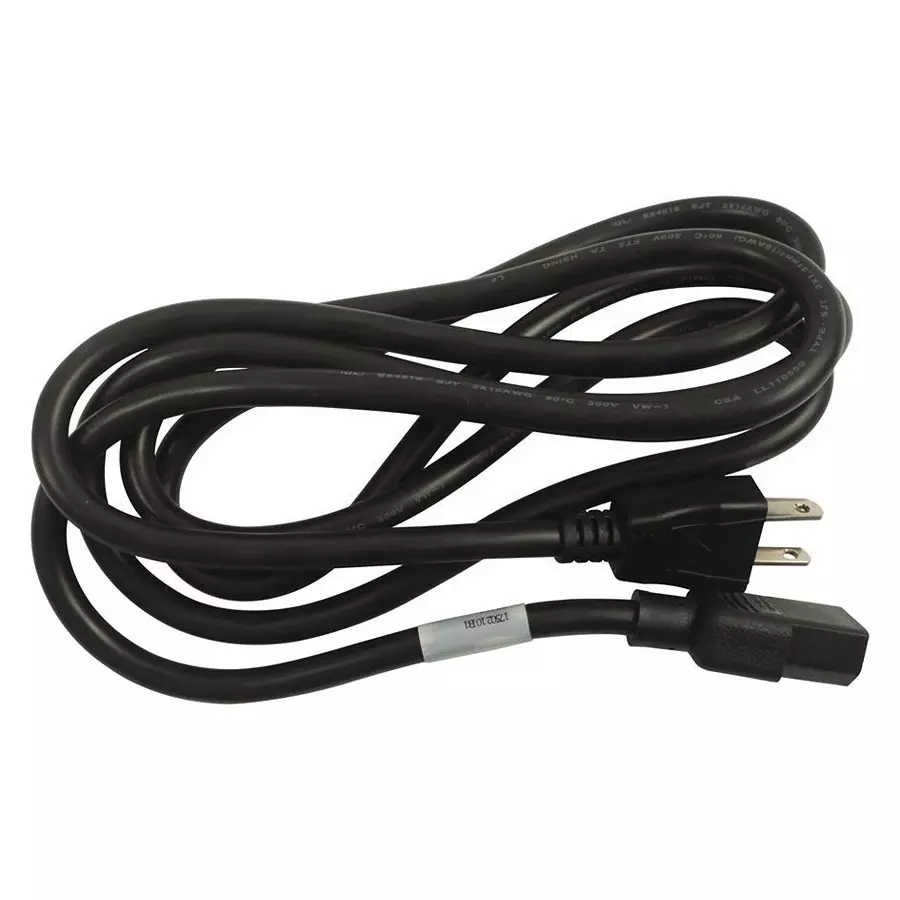 VOLEX POWER CORD NEMA5-15P/IEC, 79IN, 13A, BLACK, 17502 10 B1