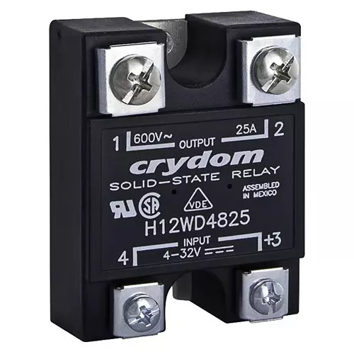 SENSATA/CRYDOM SOLID STATE RELAY, SPST, 25A, 4-32VDC, H12D4825