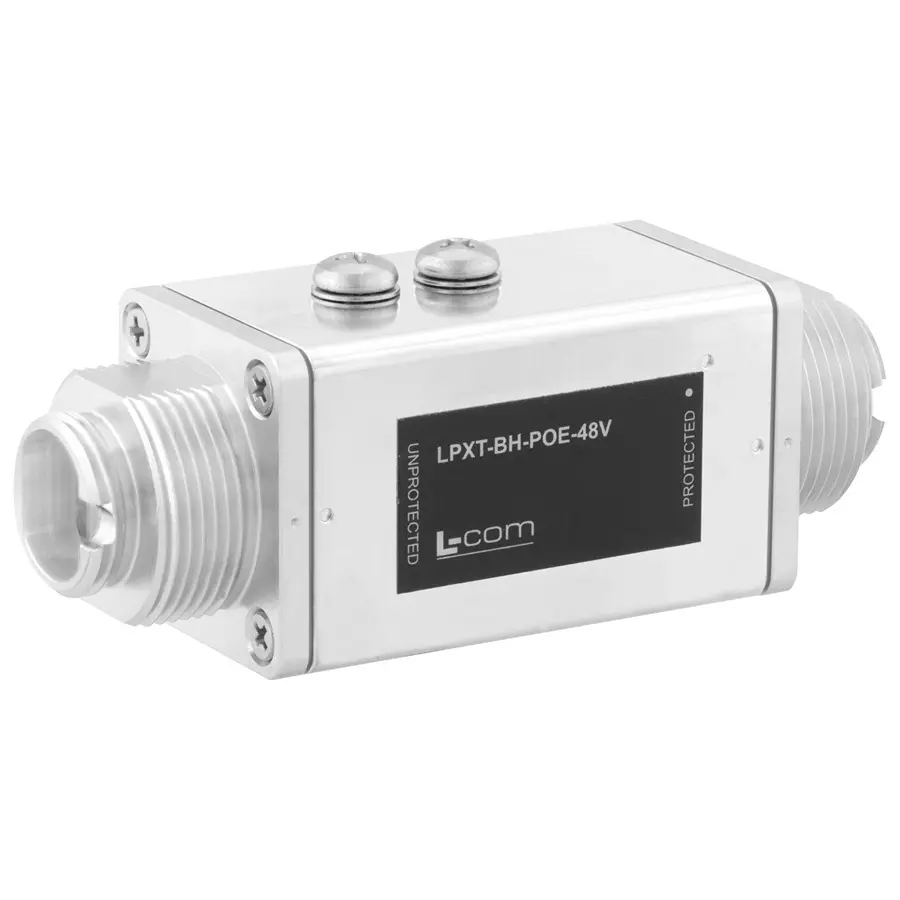 L-COM POE SURGE PROTECTOR, 1PORT, PANEL, LPXT-BH-POE-48V