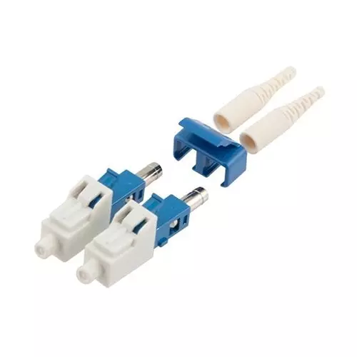 L-COM FIBER OPTIC CONN, LC, DUPLEX, 0.9MM, FOC-LCSM0209-BLBU0