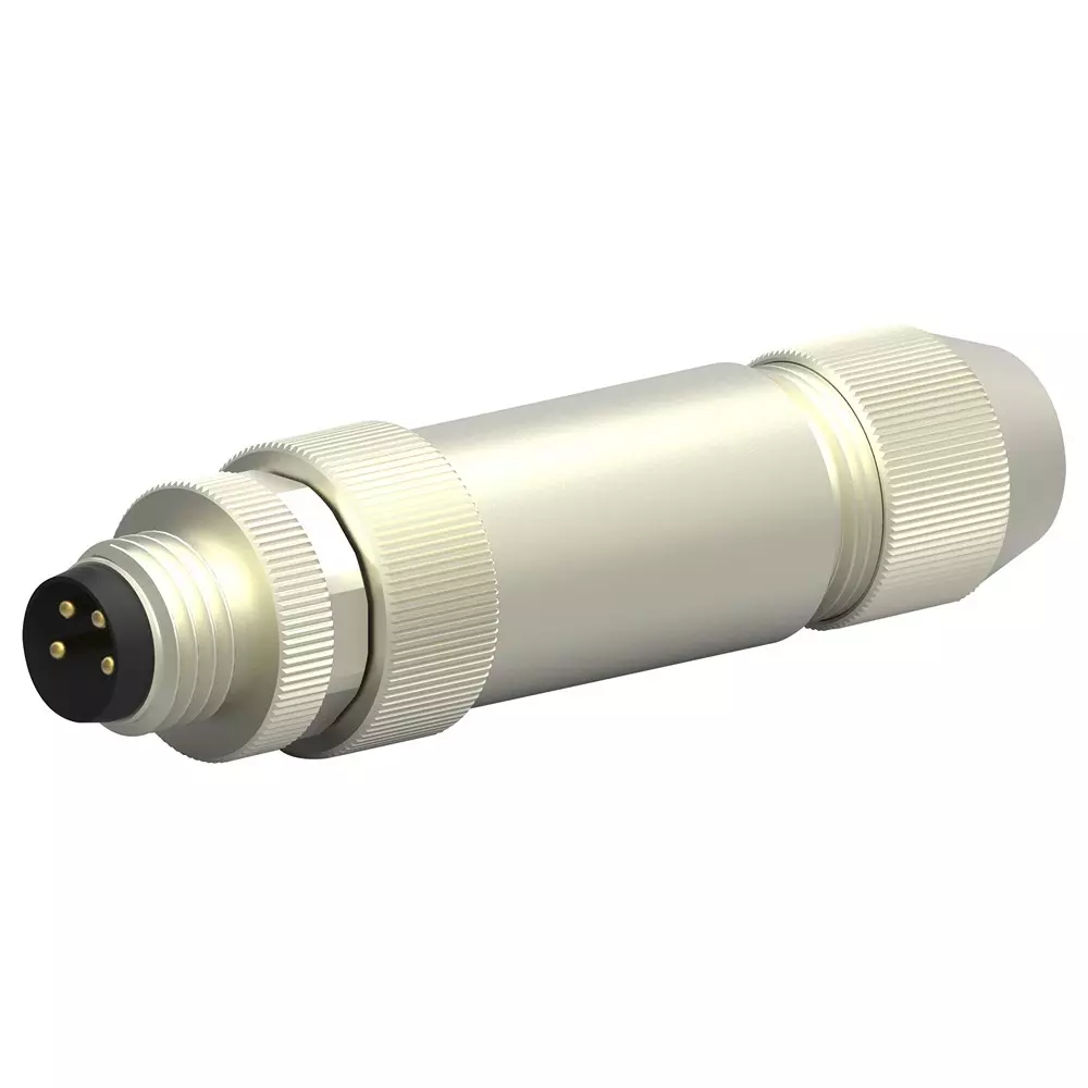 TE CONNECTIVITY Sensor Connector, M12, Plug, 8Pos, T4111012081-000