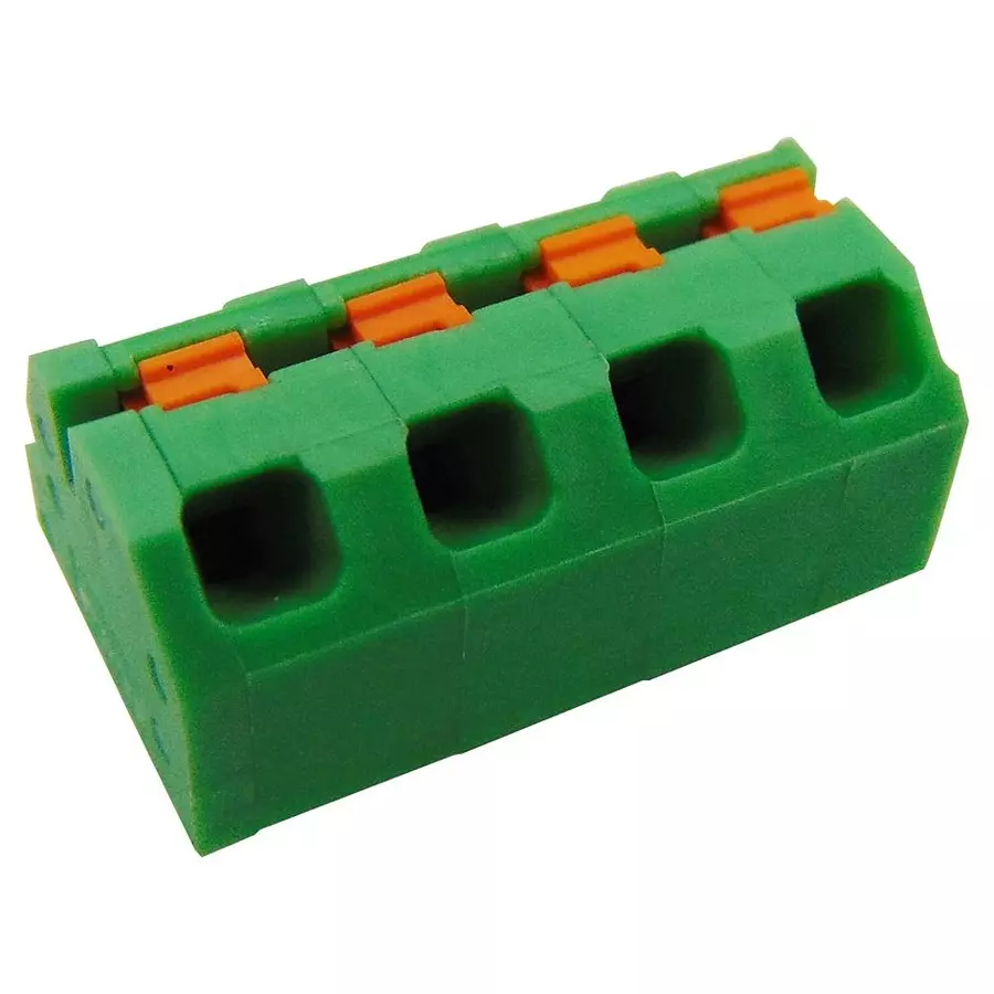 PHOENIX CONTACT Wire-To-Board Terminal Blocks TB, WIRE TO BOARD, 4POS, 24-16AWG, GREEN, 1862291 (Pack of 5)