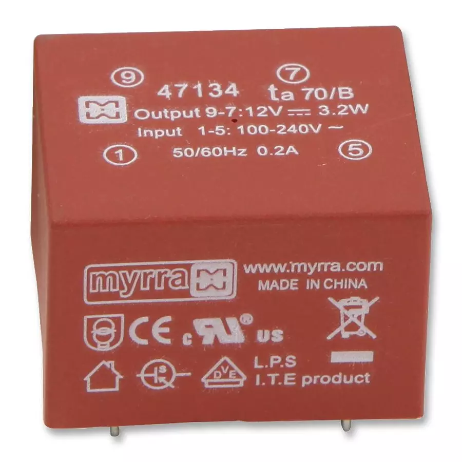 MYRRA Power Supply, 4W +5VDC +12VDC Reg, 47246