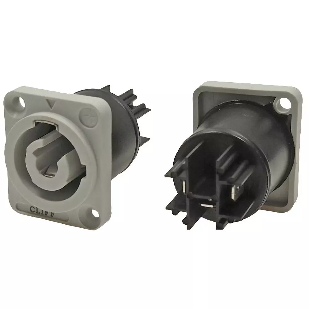 CLIFF ELECTRONIC COMPONENTS Power Entry, Rcpt, 20A, 250VAC, Panel, FM12315