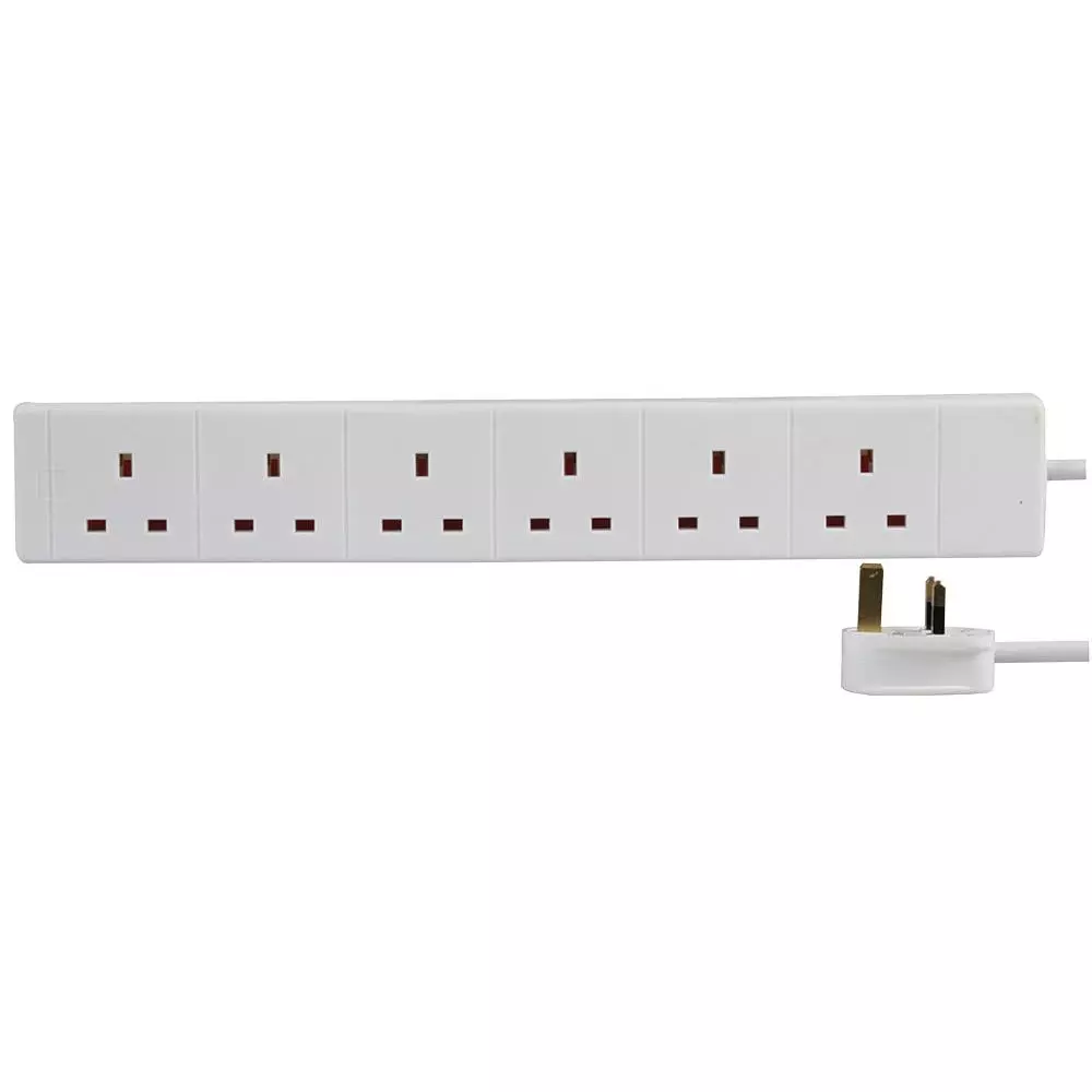 PRO ELEC Extension Lead, 6Way, 2M, 2068-2M