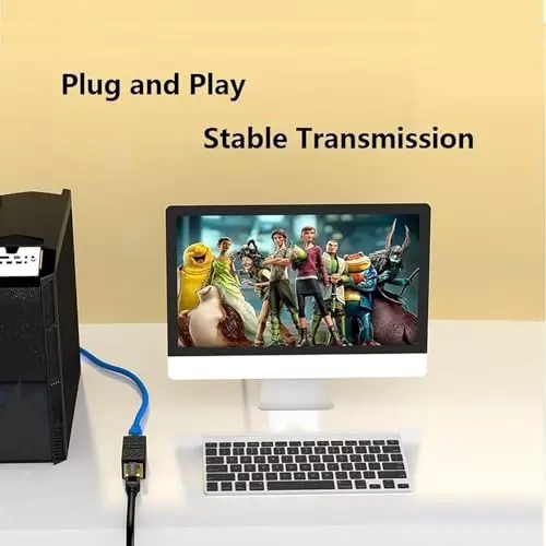 PremiumAV RJ45 Coupler Connector Cat7/Cat6/Cat5e Ethernet LAN Adapter Female to Female Inline Coupler for Network Cable Extension