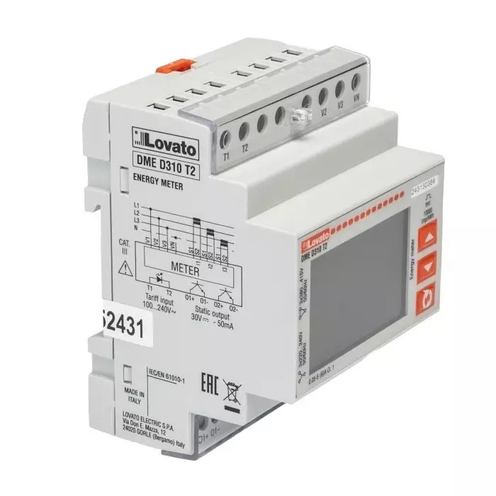 Lovato 3 Phase LCD Energy Meter, DMED310T2