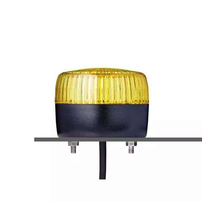 AUER Signal PCL Series Yellow Multiple Effect Beacon 230/240 V Horizontal Tube Mounting Vertical LED Bulb IP67, 861507313