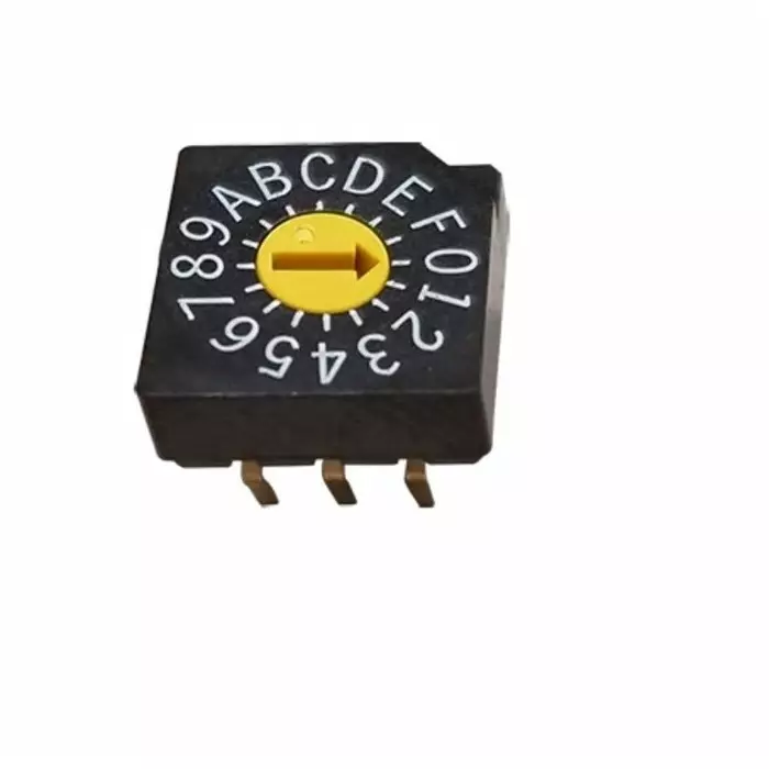 NIDEC COPAL ELECTRONICS GMBH SD-1000 Series Hexadecimal Rotary Switch 16 Position 100 mA Pin Terminal, SD-1010 (Pack of 25 Pcs)