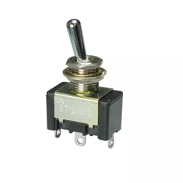 NIDEC COPAL ELECTRONICS GMBH Toggle Switch PCB Mount On-Off SPDT Solder Terminal, ET125A12-Z