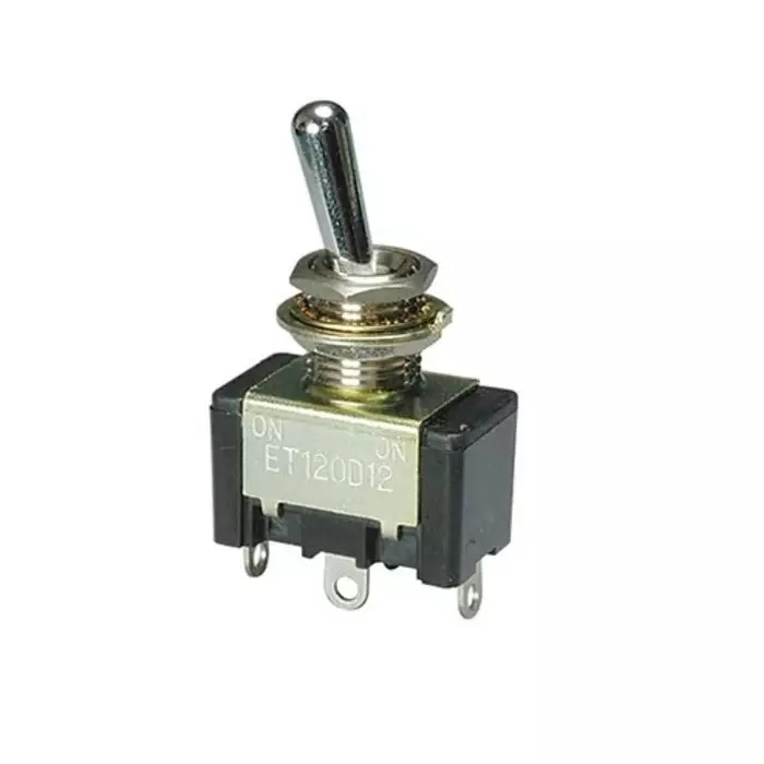 NIDEC COPAL ELECTRONICS GMBH Toggle Switch PCB Mount On-Off SPDT Solder Terminal, ET115A12-Z