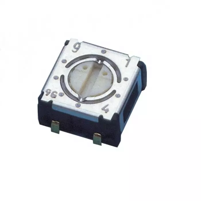NIDEC COPAL ELECTRONICS GMBH S-2000A Series BCD Rotary Switch 10 Position 100 mA J-Hook Terminal, S-4010TA (Pack of 500 Pcs)