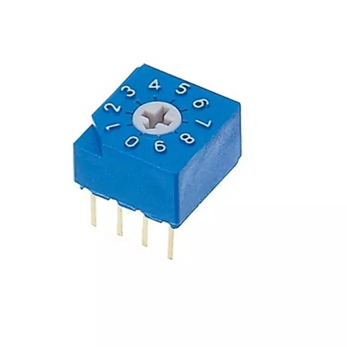 NIDEC COPAL ELECTRONICS GMBH S-2000A Series BCD Rotary Switch 10 Position 100 mA Pin Terminal, S-2010A (Pack of 10 Pcs)