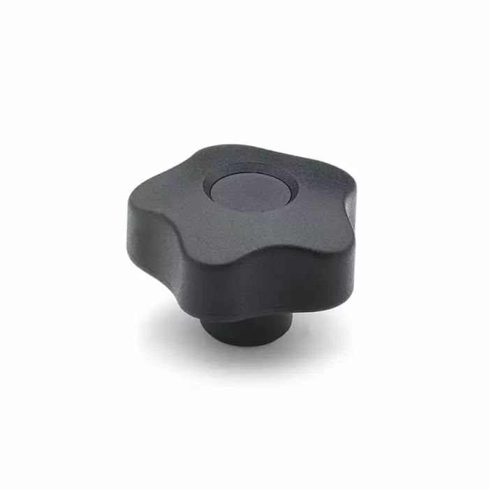 Elesa Polypropylene Based Technopolymer Knob M8 Threaded Through Hole, 69753-C9 (Pack of 5 Pcs)