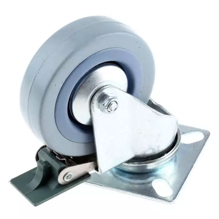 Guitel Hervieu Braked Swivel Castor Wheel 60 Kg Capacity 75 mm Wheel, 366727