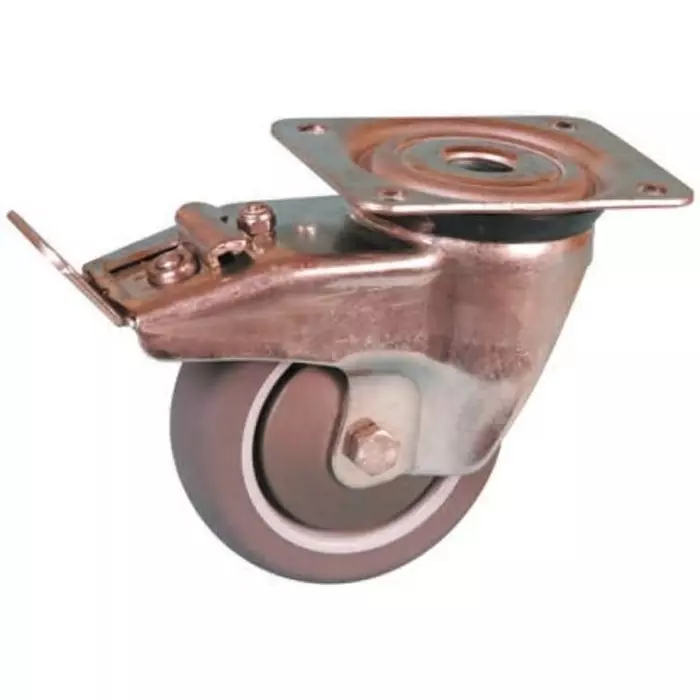 Guitel Hervieu Braked Swivel Castor Wheel 90 Kg Capacity 100 mm Wheel, 368753