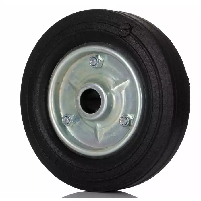 Guitel Hervieu Rubber Trolley Wheel 250 Kg Plain Bore Hub Bearing