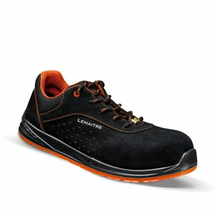 LEMAITRE SECURITE BLACKTRIGGER S1P Unisex Black Composite Toe Capped Safety Shoes UK 6 EU 39, BTRIS1PNR39 (1 Pair)