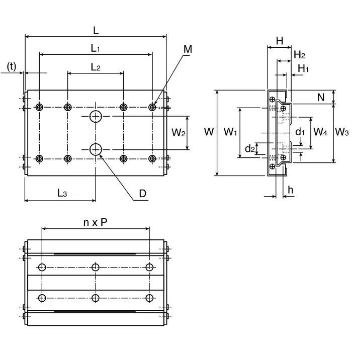 IKO Stainless Steel Linear Slides 47 mm Stroke Length, BWU4080
