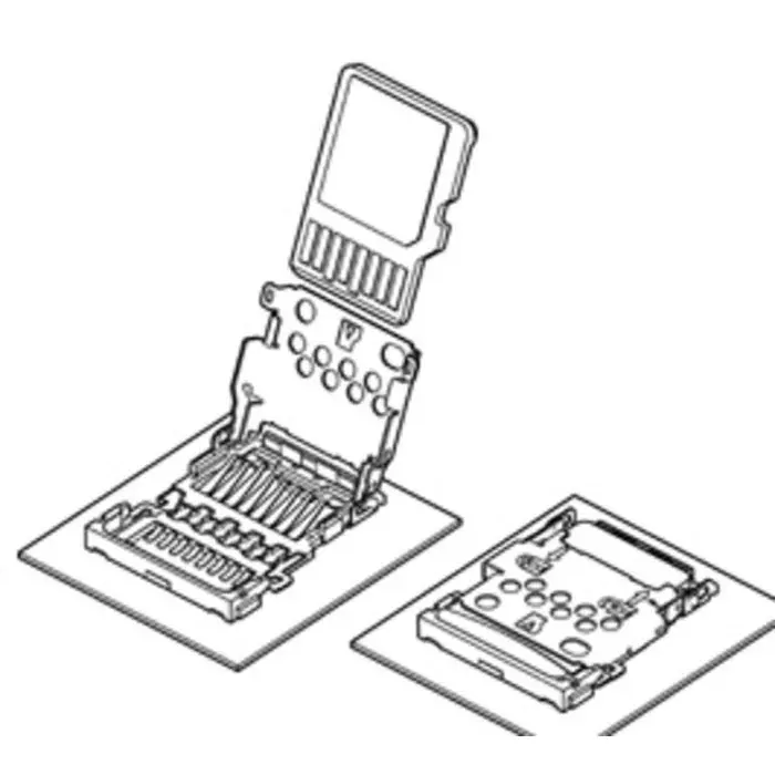 JST (JAPAN SOLDERLESS TERMINALS) Horizontal Micro SD Micro SD Card Connector, SDHK-8BNS-K-303-TB(HF) (Pack of 1400 Pcs)