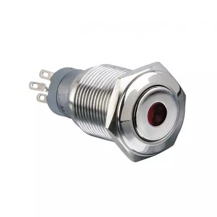 ARCOLECTRIC (BULGIN LIMITED) Illuminated Push Button Switch Latching Panel Mount 16.2 mm Cutout DPDT Blue LED 250V AC, MP0045/1E1BL220S