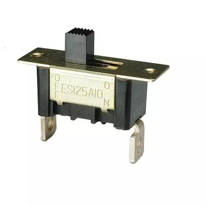 NIDEC COPAL ELECTRONICS GMBH Panel Mount Slide Switch SPST On-On 15 A Slide, ES 115D12-Z (Pack of 10 Pcs)