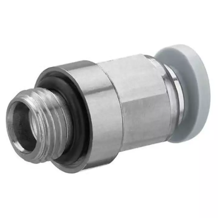 EMERSON – AVENTICS QR1-S-RPN Series Straight Fitting G 3/8 to Push In 8 mm Threaded Connection Style, 2121008380 (Pack of 10 Pcs)